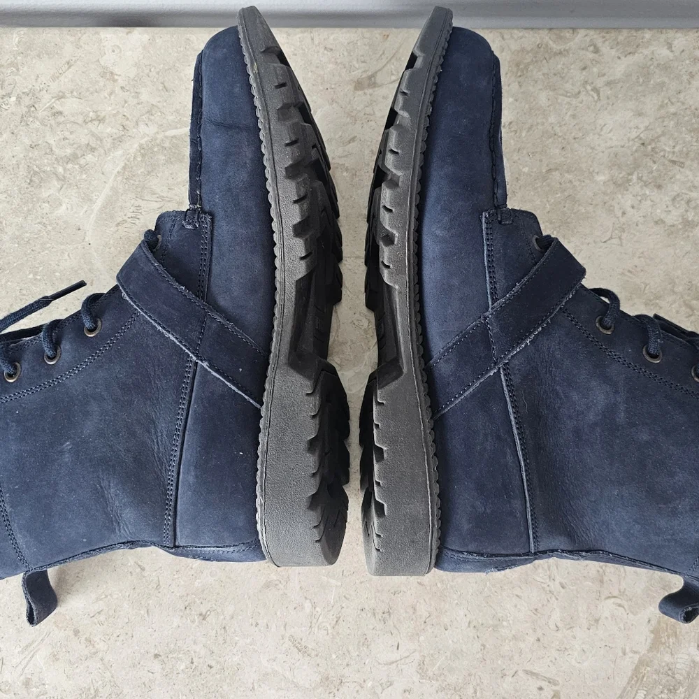 Polo Ralph Lauren Boots Youth Sz 7  Navy Suede Leather Bear Ranger Fits Womens 8